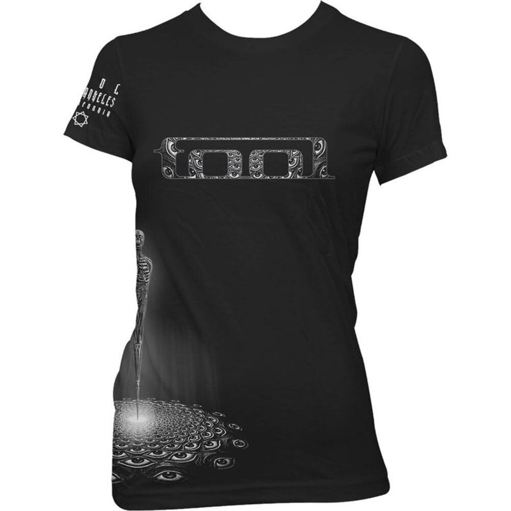 Tool Womens/Ladies Spectre Baby Doll Wrap Around Print T-Shirt / Black